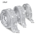 1 Roll Self Adhesive Glitter Crystal Rhinestone Sticker Diamond Ribbon DIY Sticker Rhinestones Arts Crafts Car Phone Decoration