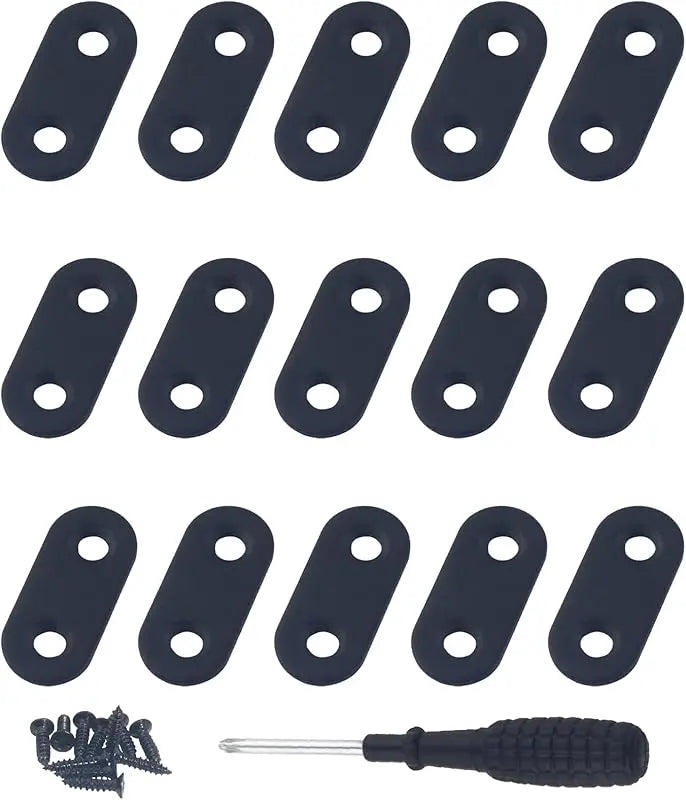 5 Pcs Stainless Steel Flat Metal Fixing Corner Brace Bracket, (Silver)16size for Furniture, Wood, Shelves, Cabinet