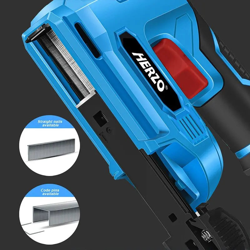 HERZO 3.7V Nail Gun Kit Cordless Portable Brad Nail Stapler Gun Tacker
