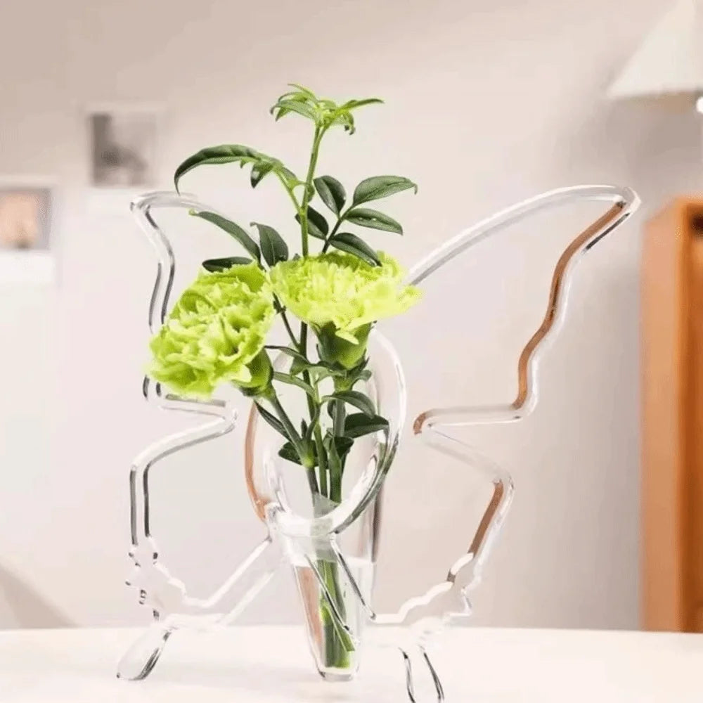 Ins Acrylic Vase Three-dimensional Minimalist Flower Vase Aesthetic Flower Holder Home Decoration