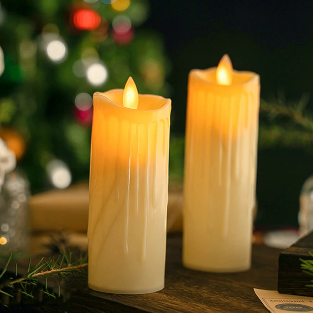 Flickering LED Flameless Candle Lights Battery Powered Electronic Candle Tea Lights Birthday Party Wedding Decoration Ornament