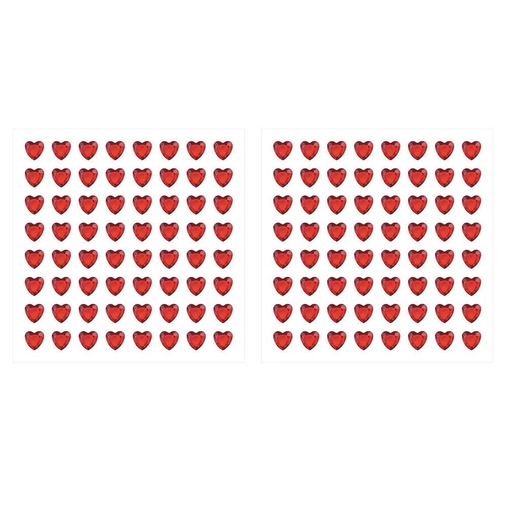 Bling Sparkly 3D Gem Acrylic Earrings Stickers Kids DIY Toys 6MM Self Adhesive Love Heart Rhinestone Crystal Stickers For Girls