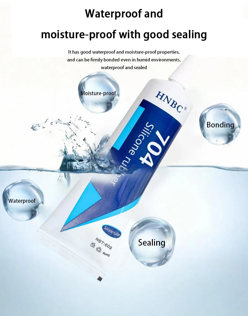 120ml 704 Fixed High Temperature Resistant Silicone Rubber Insulated Sealing Glue Waterproof Silicone Thermal Conductive