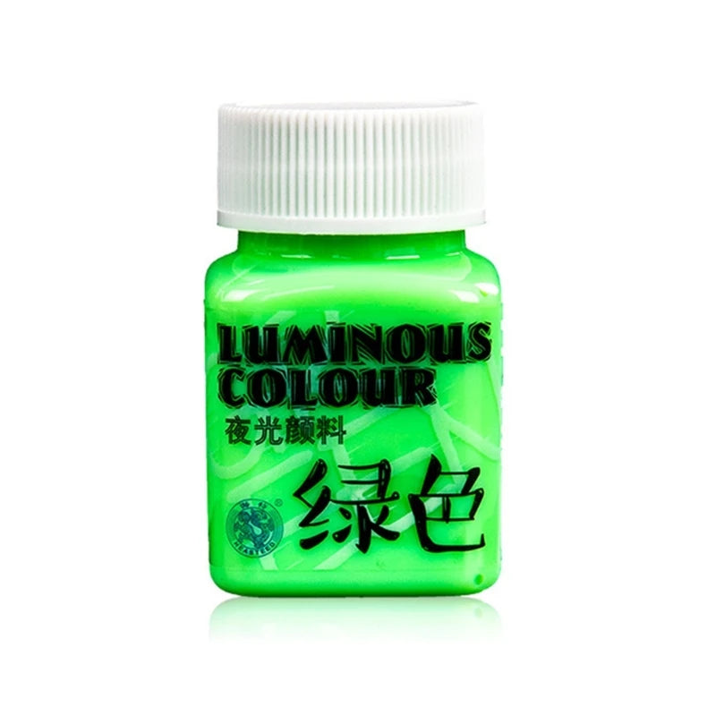 E5BA Glow in the Dark Acrylic Paint Fluorescent Paint for Rock Neon Craft Paint