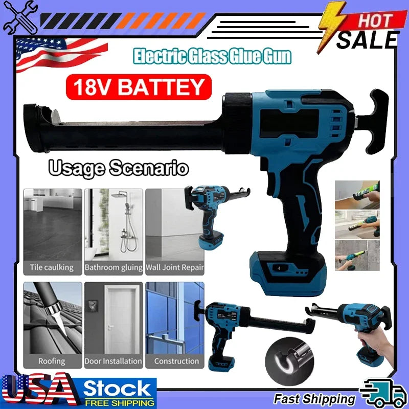 Cordless Electric Glue Gun Multifunctional Electric Caulking Gun Portable Glue Filling Sealing Power Tool Fit Makita 18V Battery