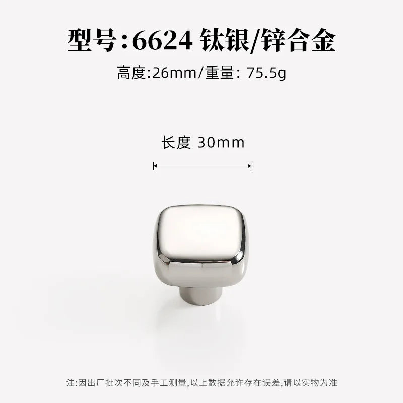 Silver cabinet door handle creative wardrobe/cabinet/drawer knobs modern minimalist single-hole door pull furniture hardware