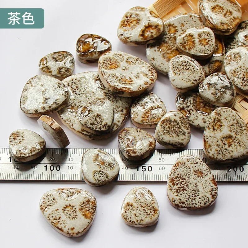 100g Ceramic Mosaic Tiles Multi Color Mosaic Piece Making Tiles for Puzzle Art DIY Craft Lamp Table Accessories Home Wall Decor