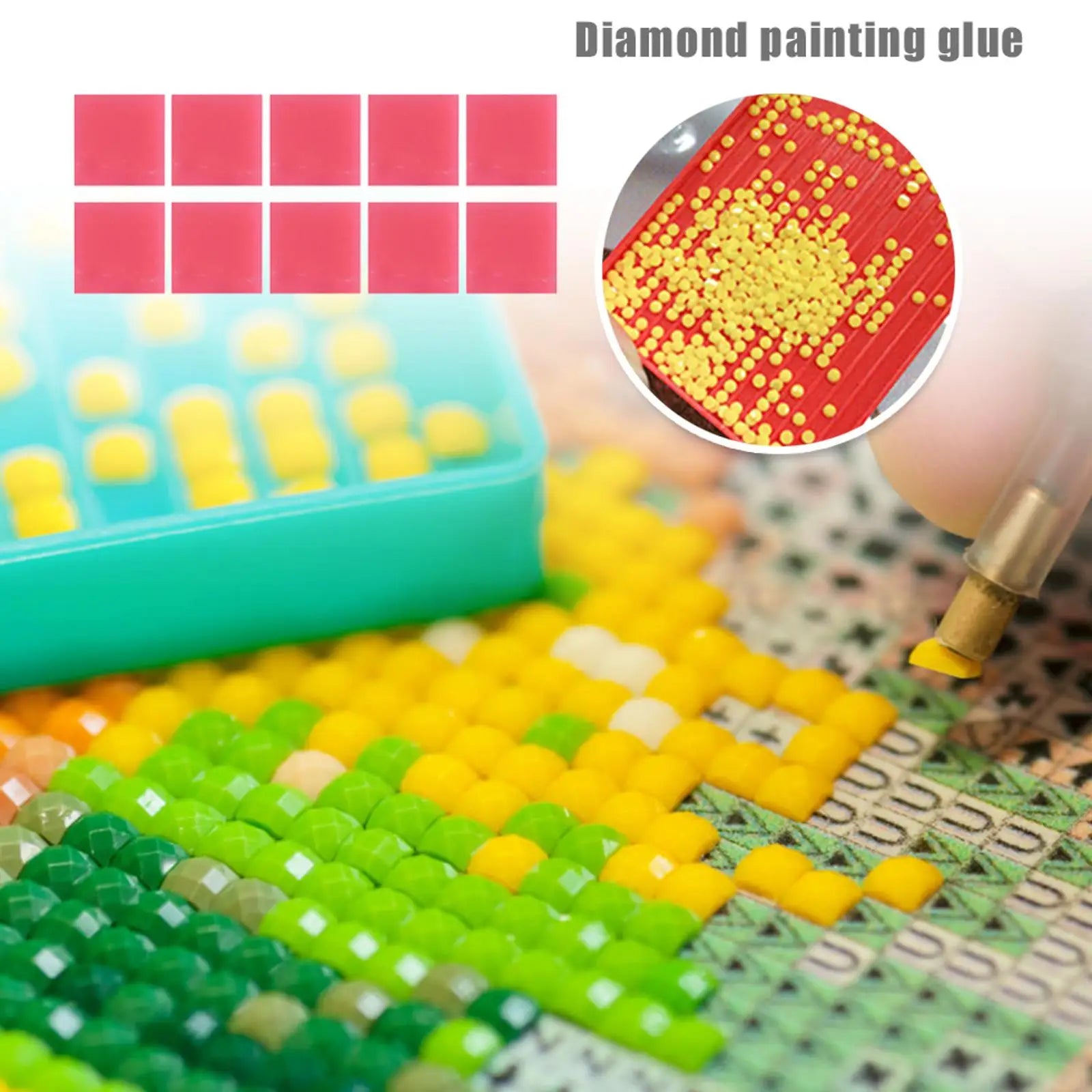10Pcs Resin Diamond Drilling Sticking Mud DIY Drawing Handcraft Dotting Wax 5D Picture Rhinestone Drilling Accessory