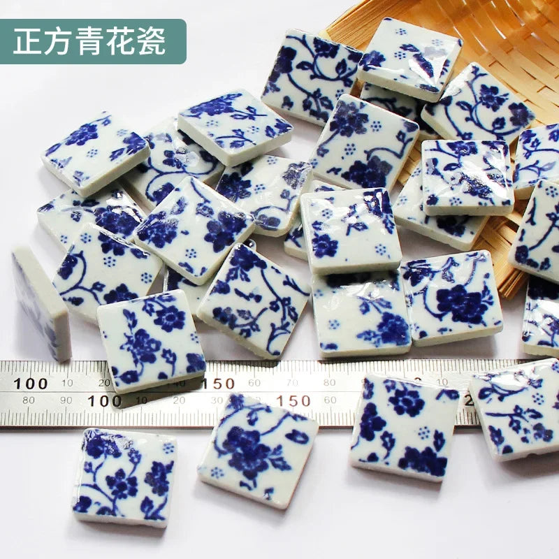100g Ceramic Mosaic Tiles Multi Color Mosaic Piece Making Tiles for Puzzle Art DIY Craft Lamp Table Accessories Home Wall Decor