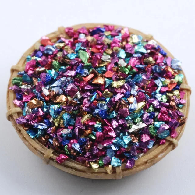 450g/Bag Wholesale Multicolor Flash Irregular Shaped Glass Crushed Stone For DIY 3D Nail Art Decoration/Resin Mold Filler