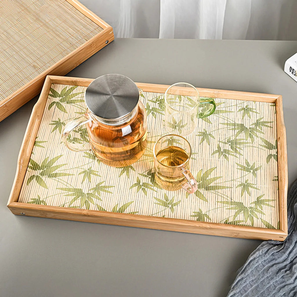 Bamboo Foldable Legs Tray Multi-functional Small Dining Table Tea Tray Movable Breakfast Tray For Desk Bed Counter Living Room