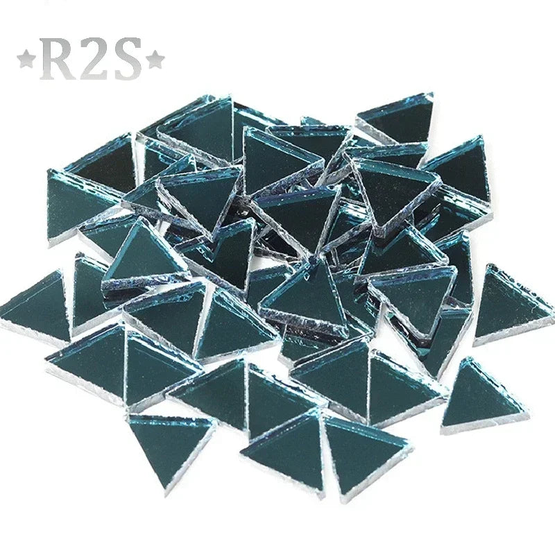 100g Glass Mirror Mosaic Tiles Bulk Diamond Shape DIY Craft Handcrafted Accessory Home Wall Artwork Decor Supplies arte