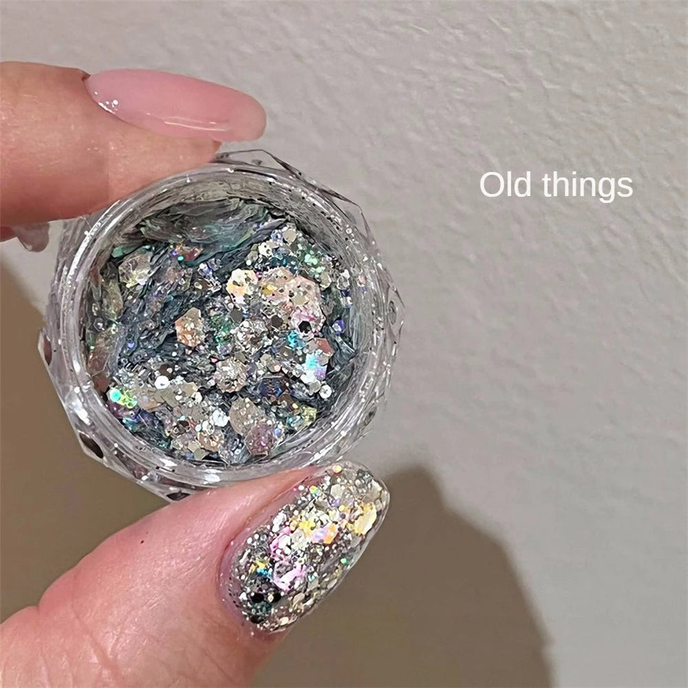 Nail Art Accessories Gold Silver Copper Foil Sequins Glitter Leaf Flake Sheet Bulk Foil Paper For Gilding Manicure Decoration