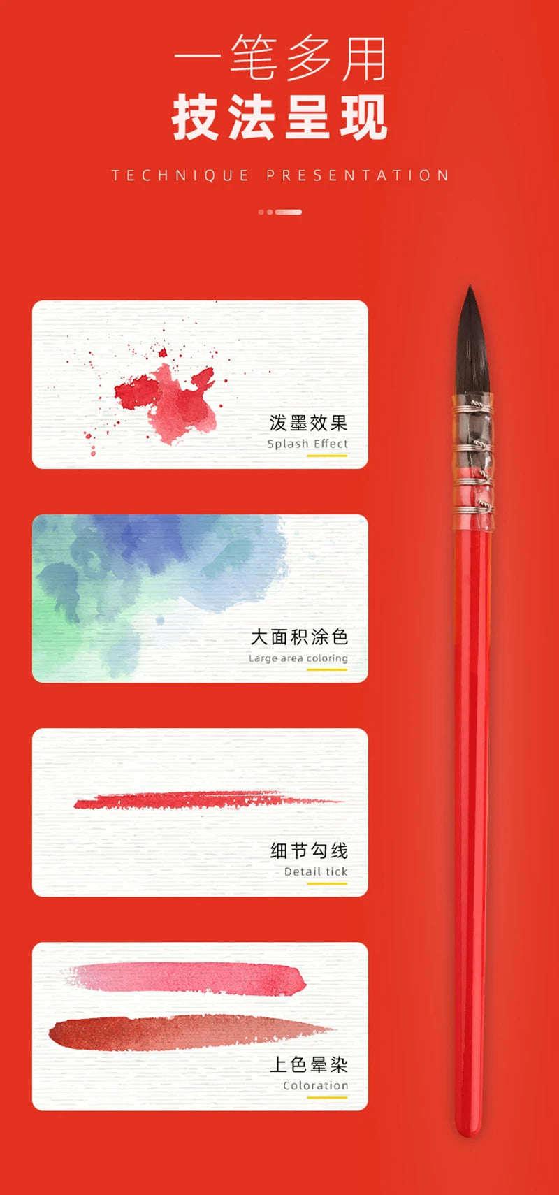 50/90 Color Solid Watercolor Paint Set Glitter Portable Metal Box Watercolor Pigment squirrel hair brush nail art
