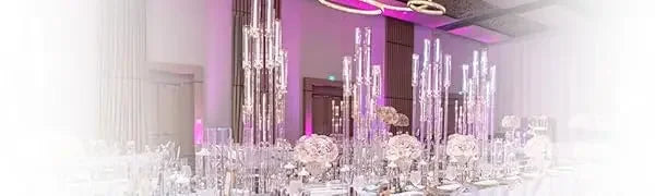 10Pcs Acrylic Candelabra Centerpiece 10 Arm Candelabras for Wedding Clear Candle for Tables Dinner Party