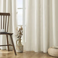 Linen Curtains 96 inch Length 2 Panel Set, Light Filtering Curtain for Living Room Bedroom, 52 inch Wide Drapes with Rod Pocket