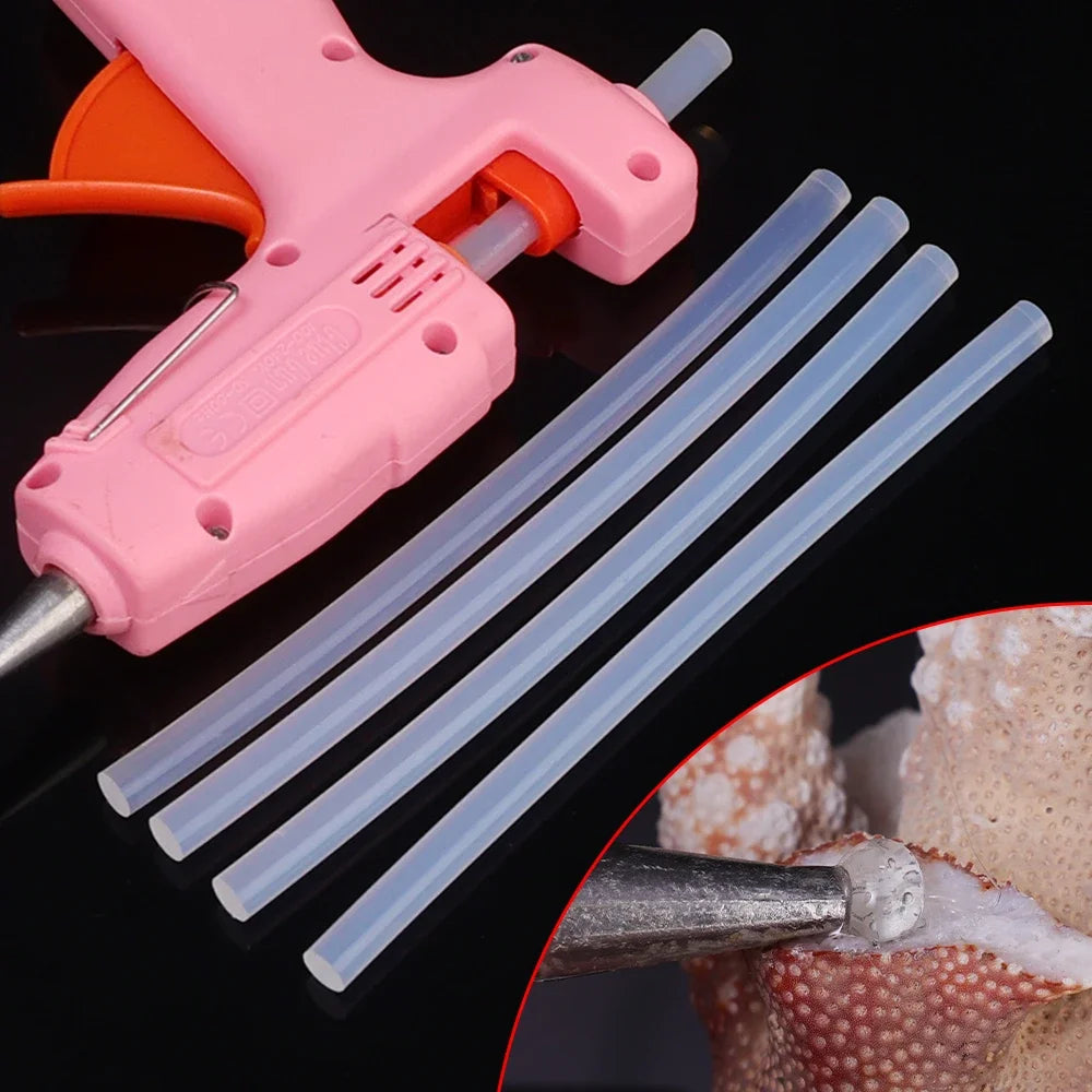 Hand DIY Hot Melt Glue Sticks Translucent Strong Viscosity Rods for Glue Gun High Temperature Resistant Hot Glue Repair Tools