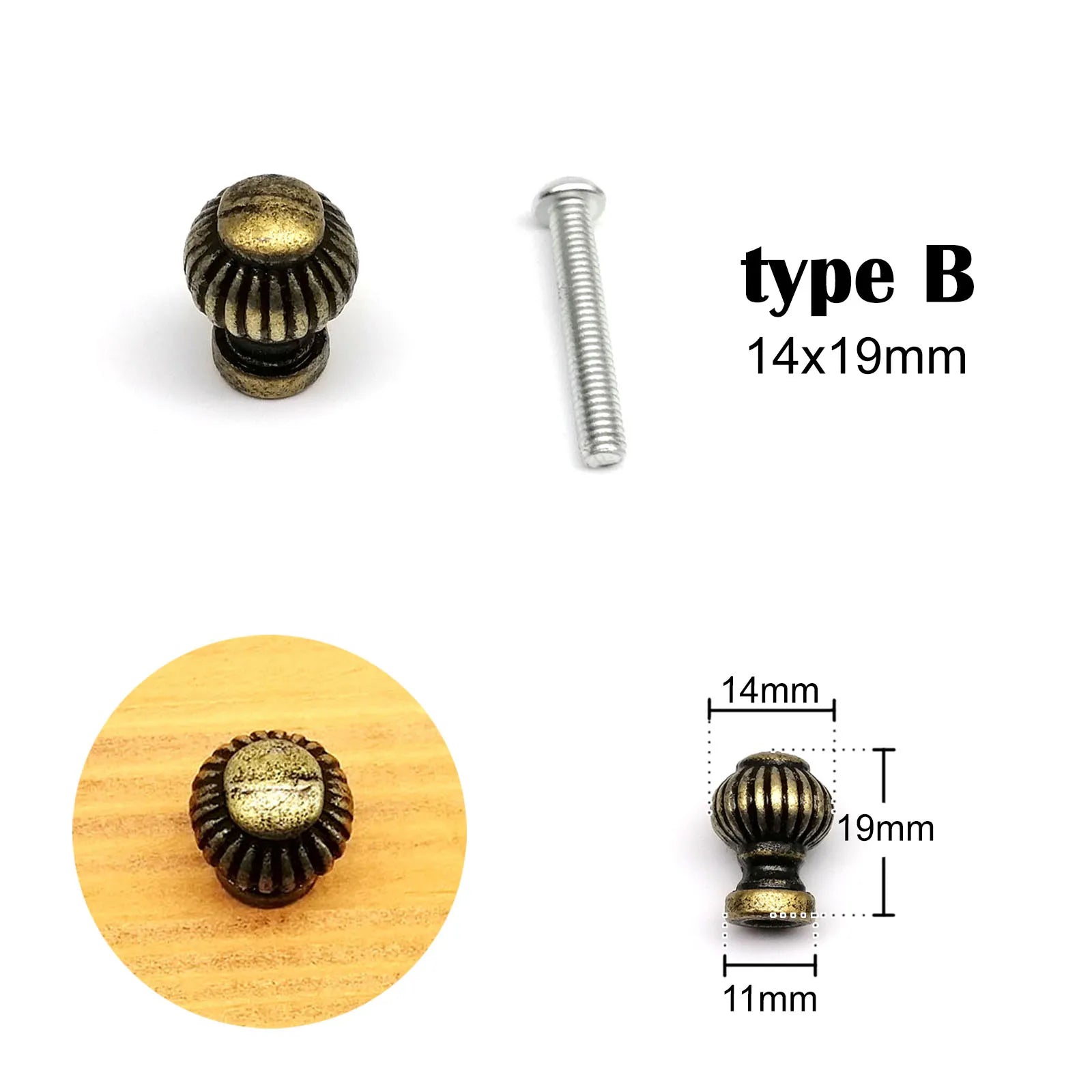 Antique brass Vintage Round Flower Furniture Cabinet Cupboard Dresser Chest Closet Drawer Door Window Handle Pull Knob