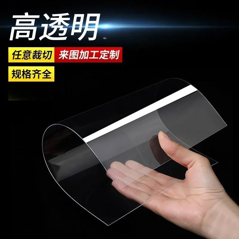 High Transparent PVC Plate 100x100mm 200x200mm Hard Plastic Sheet for DIY Home Projects
