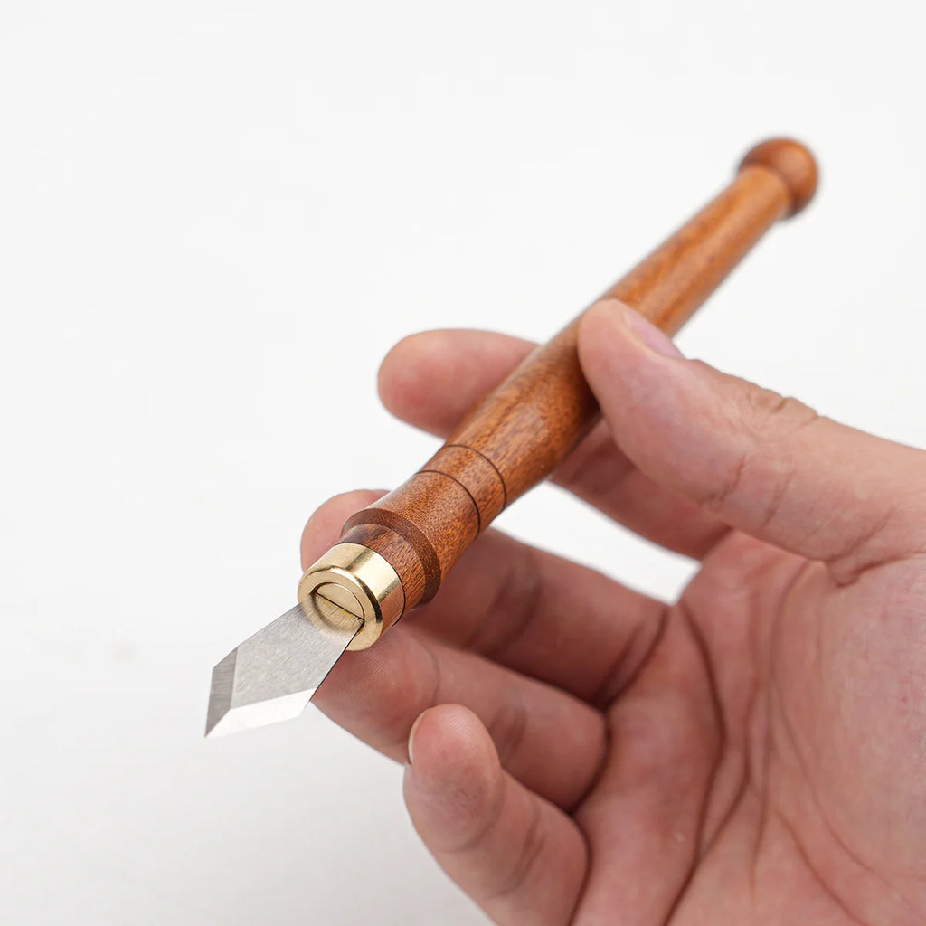 Wood Dual Bevel Carving Knife Tool, Precision Striking Knives with High Carbon Steel Blades for DIY Craft Sculpture Carpenter