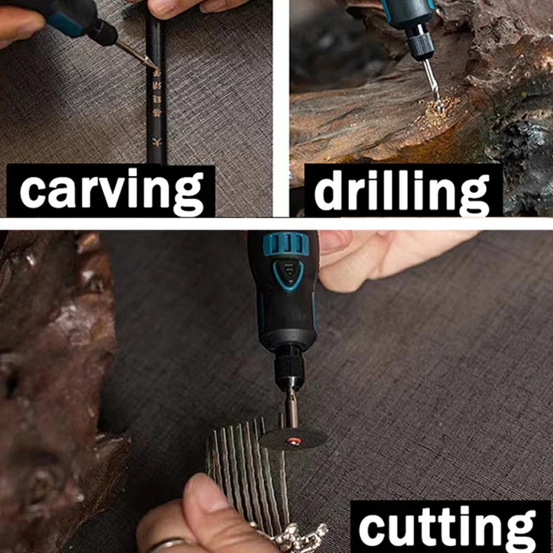 JANGKLIFE USB Cordless Rotary Tool Kit Woodworking Engraving Pen DIY For Jewelry Metal Glass Mini Wireless Drill