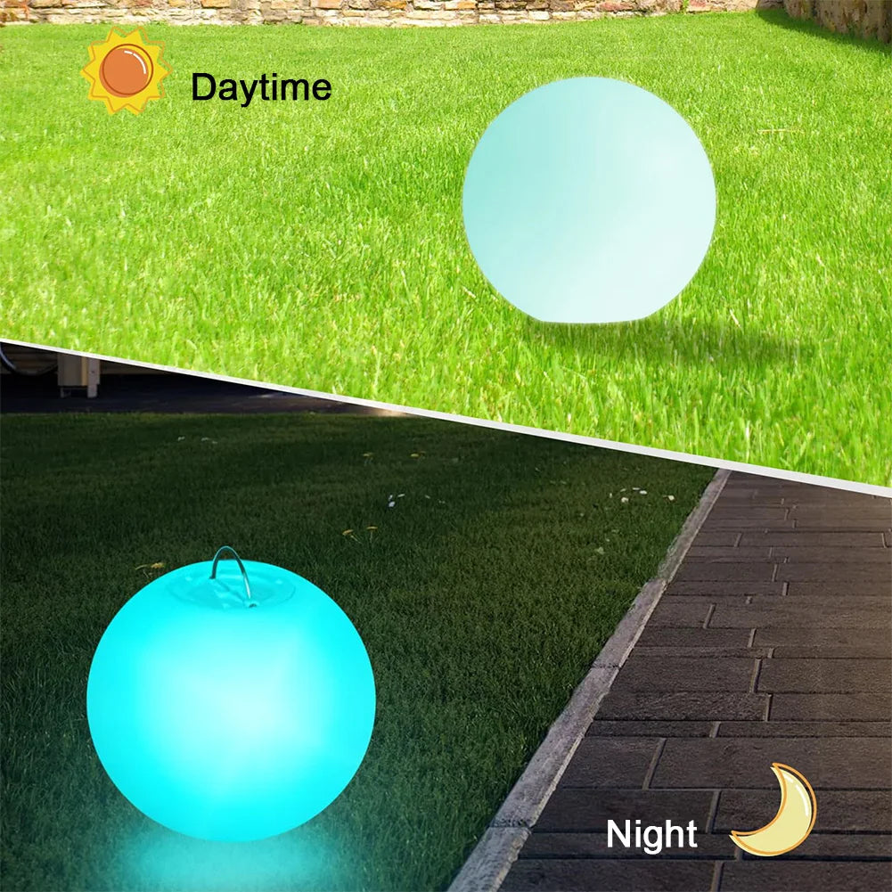 LED Glowing Ball Night Light Remote Control Outdoor LED Garden Ball Light Swimming Pool Luminous Ball for Garden Yard Pool Decor