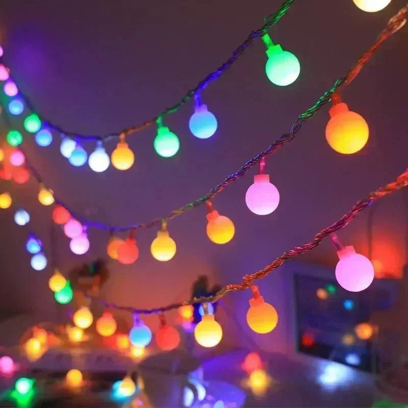 Battery Powered Led Ball String Lights Indoor Globe Fairy Light for Wedding Decorative Light String Tent Christmas Decoration