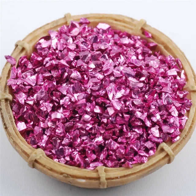 450g/Bag Wholesale Multicolor Flash Irregular Shaped Glass Crushed Stone For DIY 3D Nail Art Decoration/Resin Mold Filler