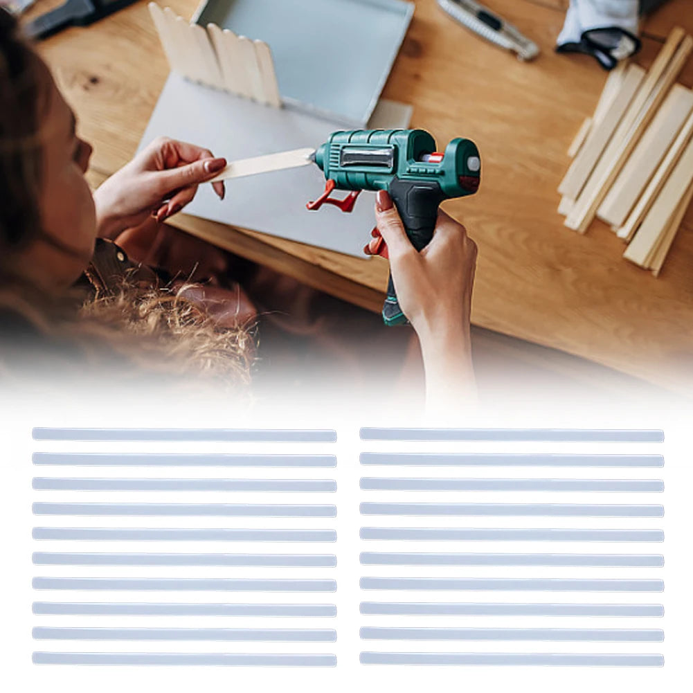 10/20Pcs Hot Melt Glue Sticks High Temperature Resistant 7mm Hot Glue Gun Sticks Adhesive Strengthen Stickiness for Hot Glue Gun