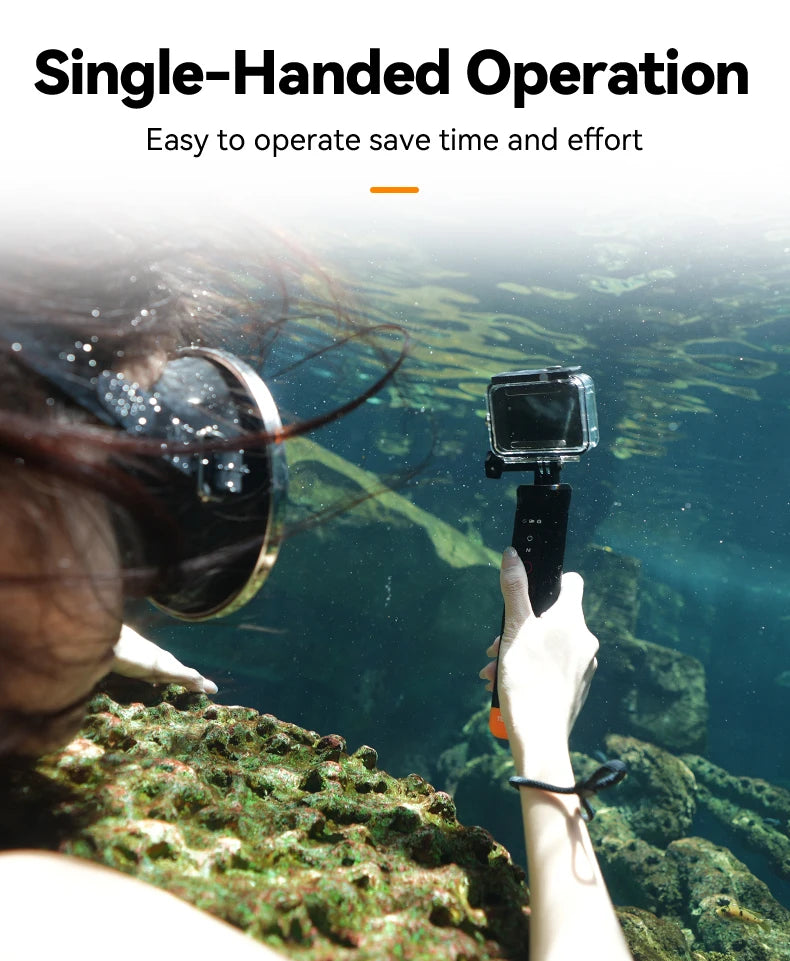 TELESIN Buoyancy Bar Selfie Stick Waterproof Selfie Stick With Hand Strap Wireless Remote Control For Gopro Hero 9 10 11 12 13