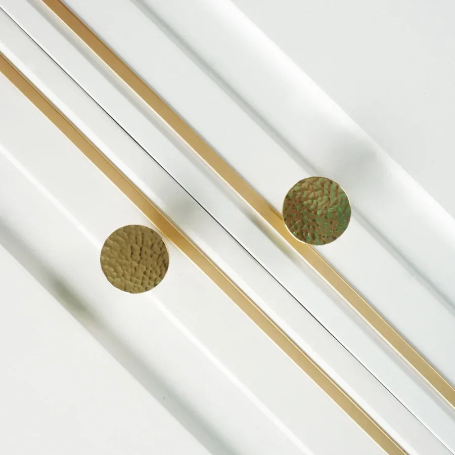 Nordic Solid Brass Furniture Knobs Golden Unique Pattern Cabinet Knobs and Handles Shoe Cabinet Bookcase Drawer Knobs