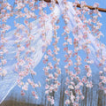 4pcs Artificial Cherry Blossom Garland - 23.6ft Pink & White Flower Vines for Wedding, Party, Home & Bedroom Decor, Japanese-Ins