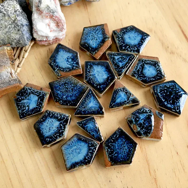 100g DIY Ceramic Mosaic Tiles Glass Mirror Handmade Ornaments Tiles Wall Crafts Colorful Crystal for Decorative Materials cerh1