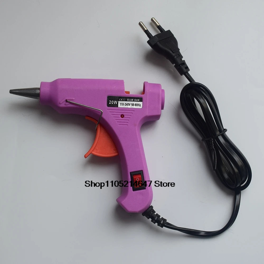 Hot Melt Glue Gun DIY Mini Household Industrial Guns Heat Temperature Thermo EU Electric Repair Tool Use 7mm Glue Sticks 20W