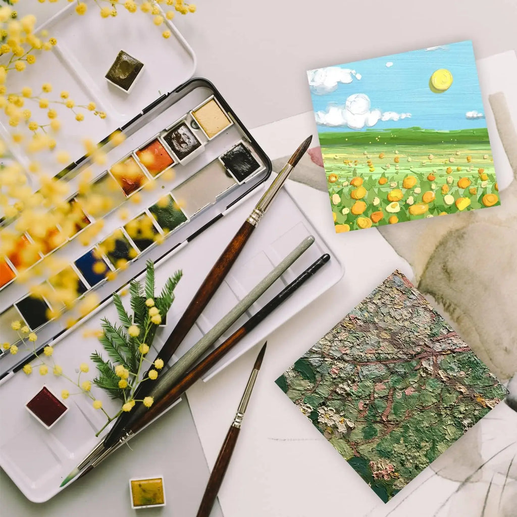 Square Wood Panels, 6x6"/15x15cm, Blank Wooden Canvas Cradled Painting Panel Boards for Drawing, , Pouring, DIY Arts Crafts