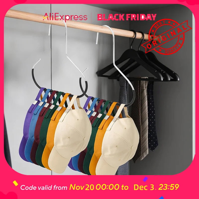 2-Piece Hat Hooks Set - No-Drill Quick Installation, Wall-Damage-Free, Fits Entryway/Closet/Door Back, Secure Hold
