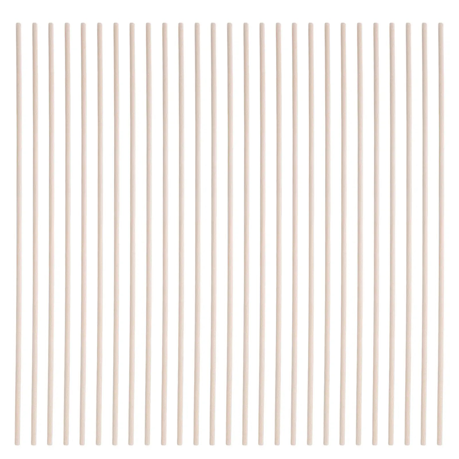 100Pcs Natural Hardwood Round Wooden Dowels Smooth Craft Sticks DIY Cake Doweling Rods Supplies Round Hardwood Stick