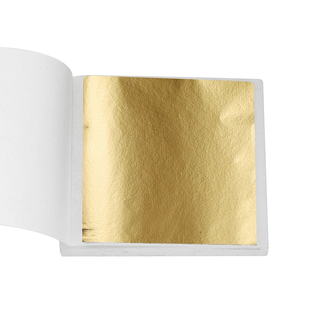 100pcs 8x8cm Imitation Gold Silver Foil Glitters Paper Leaf Sheets DIY Resin Filler Jewelry Making Art Crafts Decor Design Paper