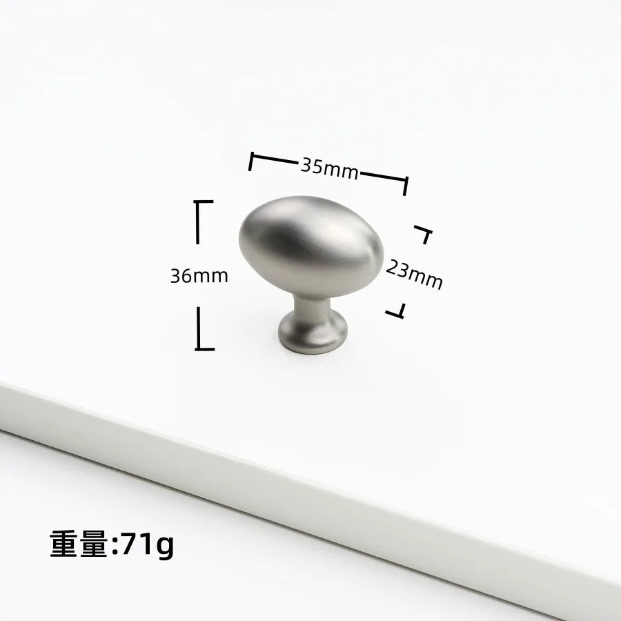 Nickel Brushed Kitchen Cabinet Pulls Silver Wardrobe Drawer Handles Zinc Alloy Single Hole Knobs Modern Furniture Door Handles