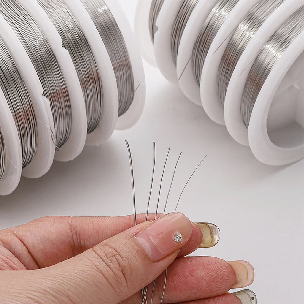 Flexible Anti-Rust Beading Wire, Single Strand, Soft Steel Craft Wire for Jewelry Making, Bead Wrapping and Connecting, 5mm,