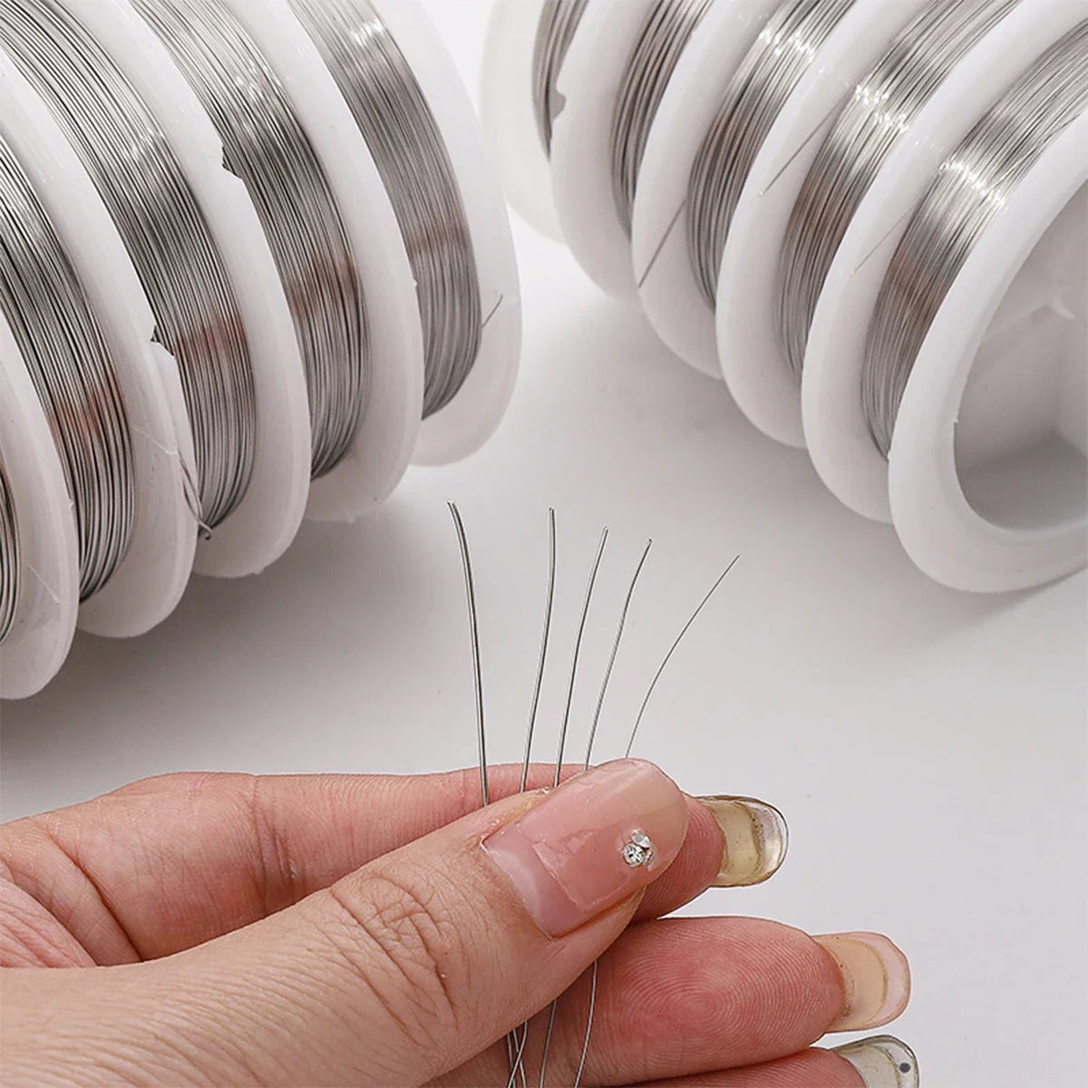 Flexible Anti-Rust Beading Wire, Single Strand, Soft Steel Craft Wire for Jewelry Making, Bead Wrapping and Connecting, 5mm,