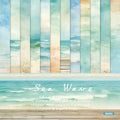 KLJUYP 24 sheets 6"X6" Vintage Sea Wave Scrapbook paper Scrapbooking patterned paper pack DIY craft Background paper