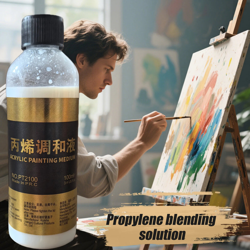100ML Acrylic Paint Special Blend Liquid Water Powder Diluent Acrylic Pigment Dilute Chroma Medium Art Supplies
