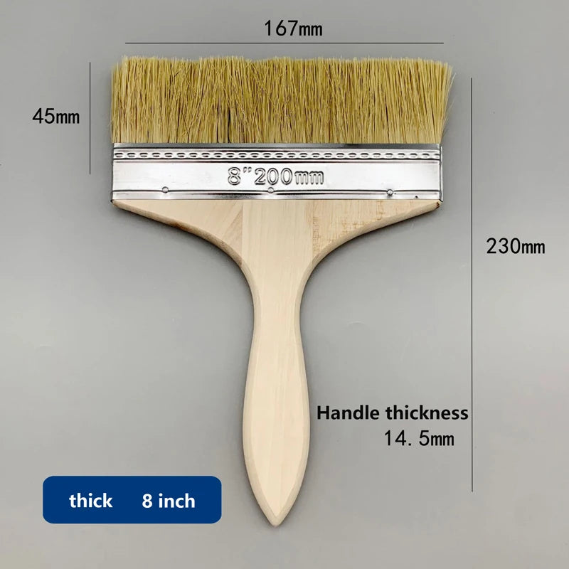 Thick-handled and thin-handled paint brushes are available. Household soft-bristled dust-removing brushes and special brushes fo