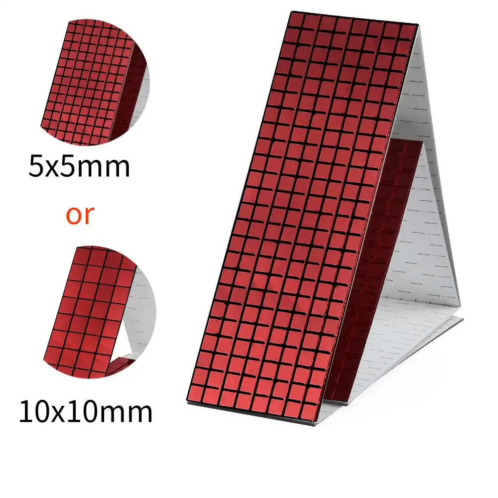 4x60cm Self-Adhesive Real Glass Craft Stickers Reflective Glass Tape Mirror Mosaic Tiles For Making DIY Hand Crafts Home Decor