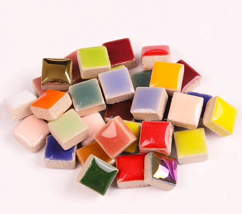 200g 1CM Mini Mosaic Tile Material DIY Ceramic Mosaic Tiles Stone Handmade Ornaments Tiles Wall Crafts Home Decoration