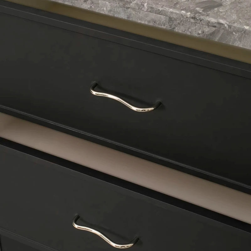 Brass Irregular Line Furniture Handles Bright Cupboard Wardrobe Dresser Drawer Cabinet Knobs Door Pulls T-Bar Decorative Knob
