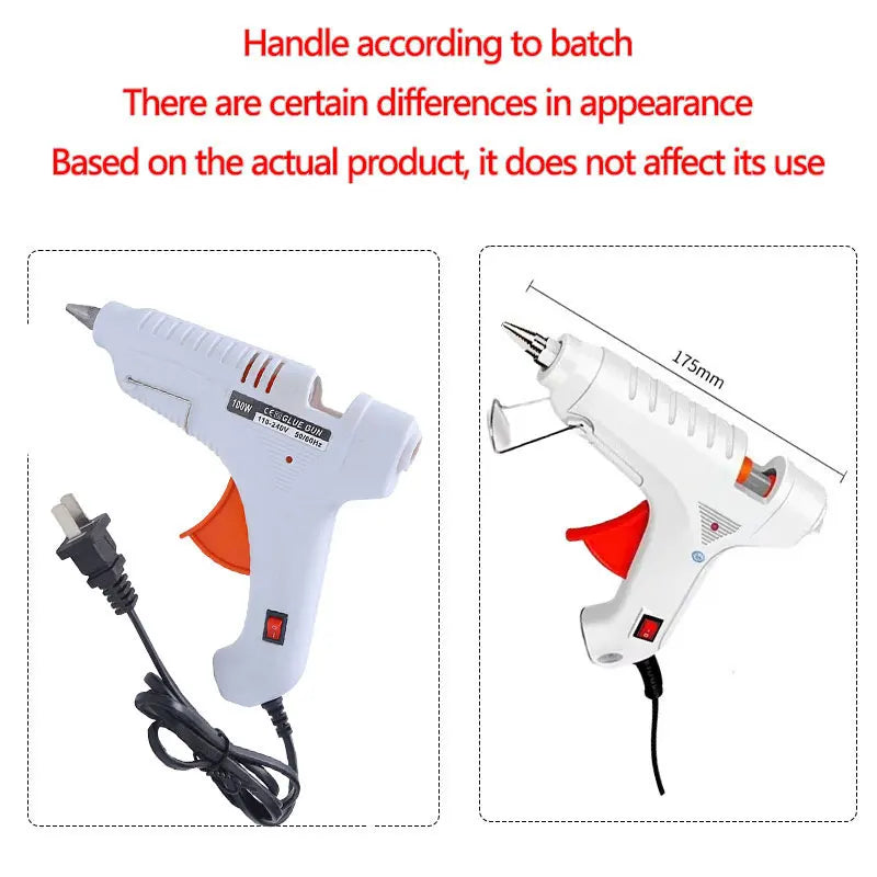 100W Electric Hot Melt Glue Gun DIY Mini for Household Industrial Use 11mm Glue Stick US Plug Repair Tool