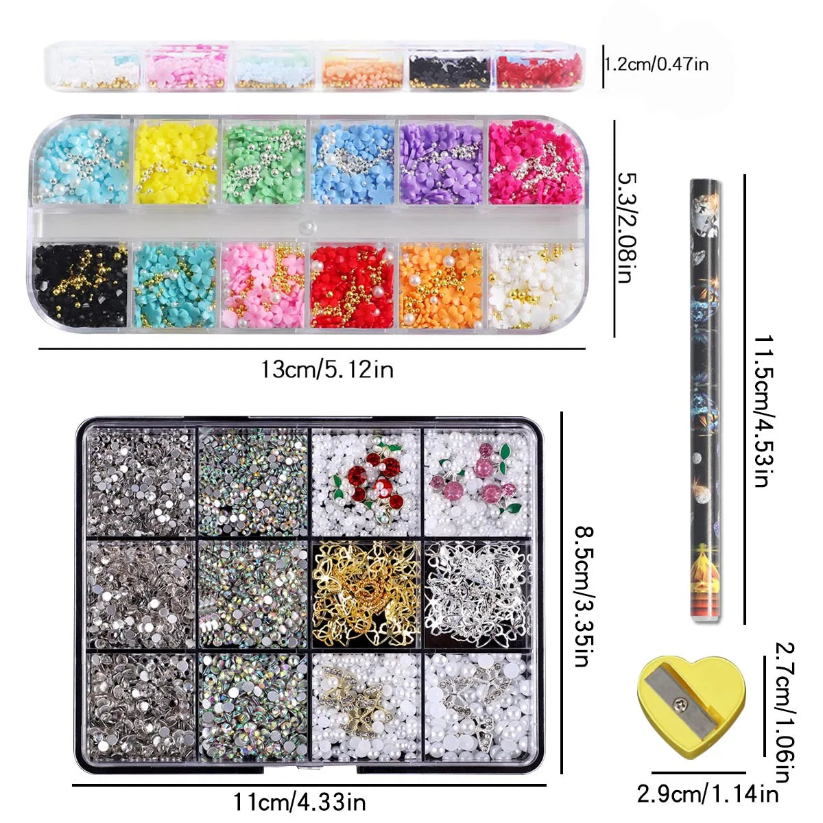3 boxes/multi-style nail jewelry mix Flat back glass rhinestone mix color/shape Nail art rhinestone crystal shiny flat back rhin