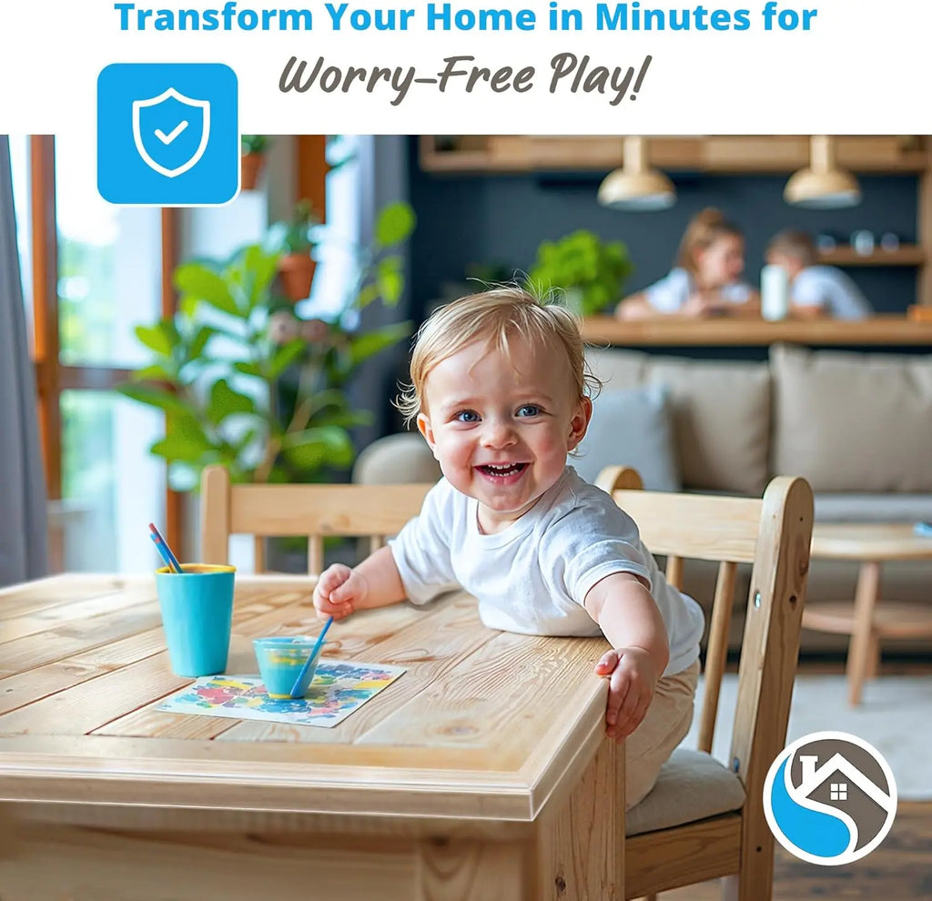 15ft Clear Self-Adhesive Corner & Edge Protectors for Baby Safety on Furniture and Tables